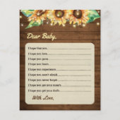 ベビーカードひまわり秋シャワーアドバイス (正面)