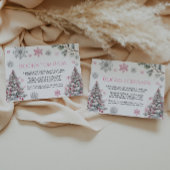 ベビーカードピンクウィンターワンダーランドの本 エンクロージャーカード