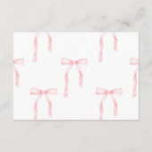 ベビーカードピンクボウ用ブック エンクロージャーカード (裏面)