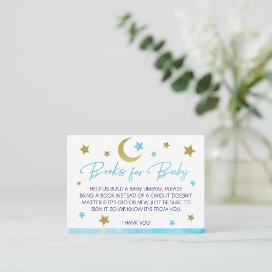 ベビーカードブルームーン&スターベビーシャワー用の本 エンクロージャーカード (スタンド正面)
