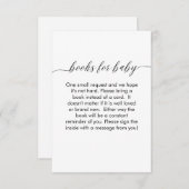 ベビーカードミニマルモダンリストシンプル用ブック エンクロージャーカード (正面/裏面)