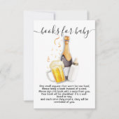 ベビーカード用の泡立て及びビールブック 招待状 (正面)