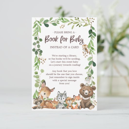 ベビーカード用スイートウッドランド動物ブック エンクロージャーカード (スタンド正面)