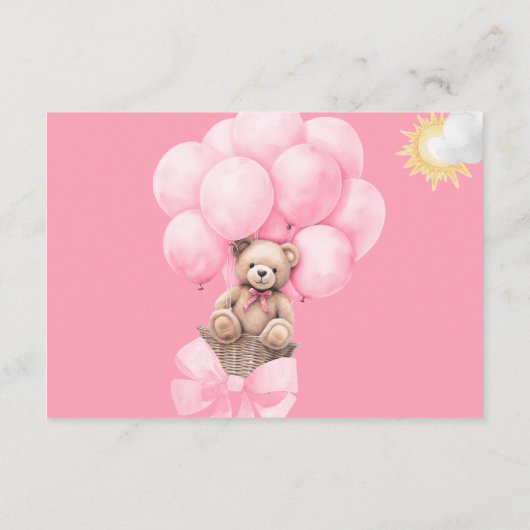 ベビーカード用テディベア エンクロージャーカード (裏面)