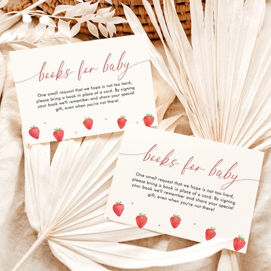 ベビーカード用ブック、イチゴ赤ちゃんシャワー 招待状