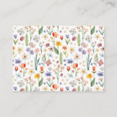 ベビーカード用ブック – ピンクフローラヘッジホッグ挿入 エンクロージャーカード (裏面)