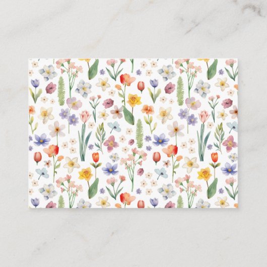 ベビーカード用ブック – ピンクフローラヘッジホッグ挿入 エンクロージャーカード (裏面)