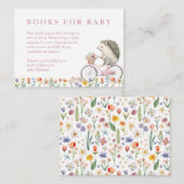 ベビーカード用ブック – ピンクフローラヘッジホッグ挿入 エンクロージャーカード (正面/裏面)