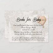 ベビーカード用ブック – ピンクホットエアバルーンガール エンクロージャーカード (正面/裏面)