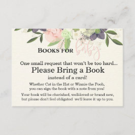 ベビーカード用ブック – ピンク&紫フローラ エンクロージャーカード