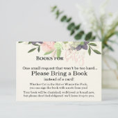 ベビーカード用ブック – ピンク&紫フローラ エンクロージャーカード (スタンド正面)