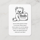 ベビーカード用ブック、ミニマリスト赤ちゃんシャワーベアP プレイスカード (正面)