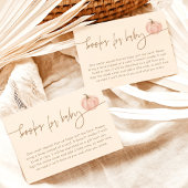 ベビーカード用ブック、秋ピンクカボチャ赤ちゃんシャワー 招待状