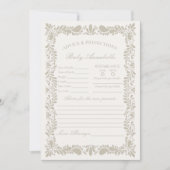 ベビーカード用ベージュタラベラスペインのタイルアドバイス 招待状 (正面)