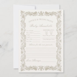 ベビーカード用ベージュタラベラスペインのタイルアドバイス 招待状