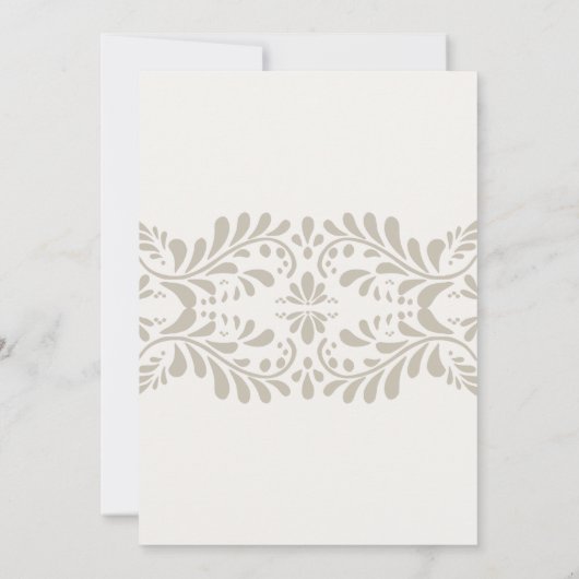 ベビーカード用ベージュタラベラスペインのタイルアドバイス 招待状 (裏面)