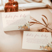 ベビーカード用ボホーブック、秋カボチャ赤ちゃんシャワー 招待状