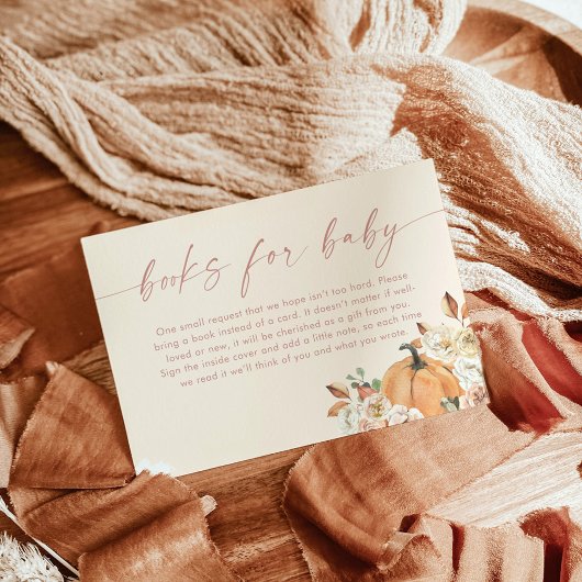 ベビーカード用ボホーブック、秋カボチャ赤ちゃんシャワー 招待状