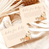 ベビーカード用ボホーブック、秋カボチャ赤ちゃんシャワー 招待状