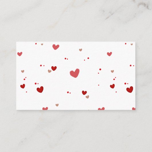 ベビーカード用甘味赤ベビーシャワー本 エンクロージャーカード (裏面)