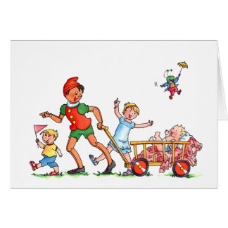 ベビーカード"お兄さん及び姉妹とのPinocchio "