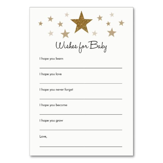 ベビーカード テーブルナンバー (正面)