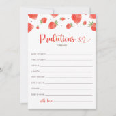 ベビーカード、ベリースイートベビーシャワーの予測 招待状 (正面)