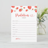 ベビーカード、ベリースイートベビーシャワーの予測 招待状 (スタンド正面)