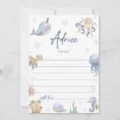 ベビーカード、海獣ベビーシャワーの予測 招待状