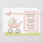 ベビーカーベビーシャワー招待状 招待状 (正面/裏面)