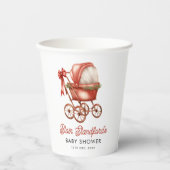 ベビーカーモダンリトルメリークリスマスベビーシャワー 紙コップ (正面)