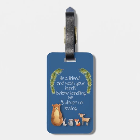 ベビーカーラベルtouchなしベビーが手を洗う ラゲッジタグ (裏面縦)