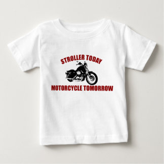 ベビーカー今日オートバイ明日 ベビーTシャツ