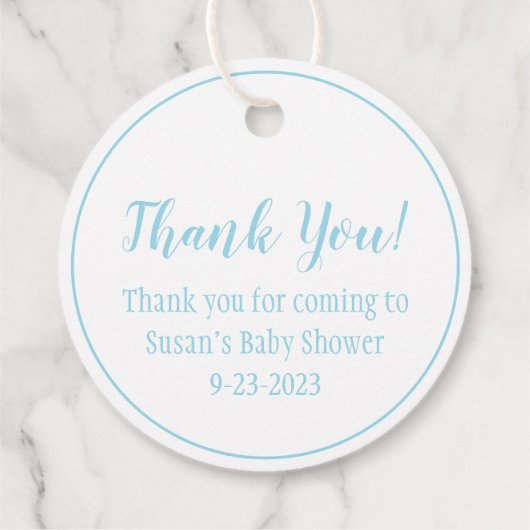 ベビーカー付き男の子のためのベビーシャワーラベル フェイバータグ (裏面)