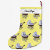 ベビーカー漫画イラストレーション スモールクリスマスストッキング (裏面)