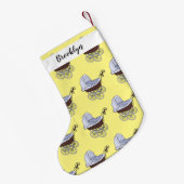 ベビーカー漫画イラストレーション スモールクリスマスストッキング (裏面 (吊り時))