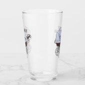 ベビーカー漫画イラストレーション タンブラーグラス (左)