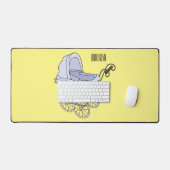 ベビーカー漫画イラストレーション デスクマット (キーボード&マウス)