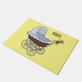 ベビーカー漫画イラストレーション ドアマット (アングル)