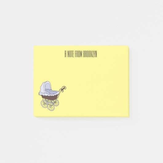 ベビーカー漫画イラストレーション ポストイット (正面)