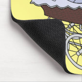 ベビーカー漫画イラストレーション マウスパッド (コーナー)