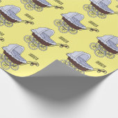 ベビーカー漫画イラストレーション ラッピングペーパー (角)