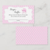 ベビーカー赤ちゃんシャワーおむつラッフルチケット エンクロージャーカード (正面/裏面)