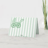 ベビーカー ストライプ ありがとう サンキューカード (裏面)
