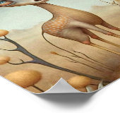 ベビーガゼルアフリカ動物 |ガゼルウォールプリント ポスター (角)