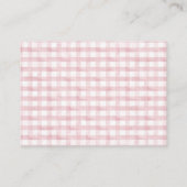 ベビーガチョウ間抜けガールピンク赤ちゃんシャワー用の本 エンクロージャーカード (裏面)