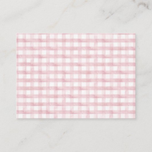 ベビーガチョウ間抜けガールピンク赤ちゃんシャワー用の本 エンクロージャーカード (裏面)