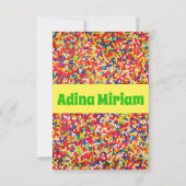 ベビーガムボールパーティカード 招待状 (裏面)