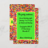 ベビーガムボールパーティカード 招待状 (正面/裏面)