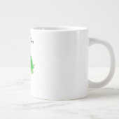 ベビーガメの緑色の色あせ ジャンボコーヒーマグカップ (右)